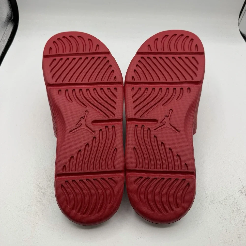 Nike Air Jordan Hydro 5 Slides Sandals Mens Sz 9 Red/White Slip On 820257-601